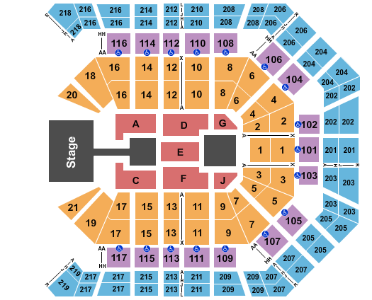 seating chart for MGM Grand Garden Arena Mayday - eventticketscenter.com