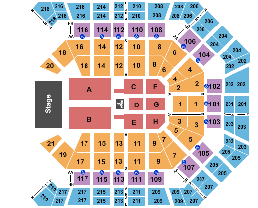 MGM Grand Garden Arena Niall Horan Seating Chart