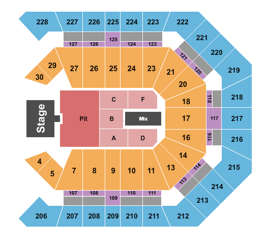 MGM Grand Garden Arena Pearl Jam Seating Chart