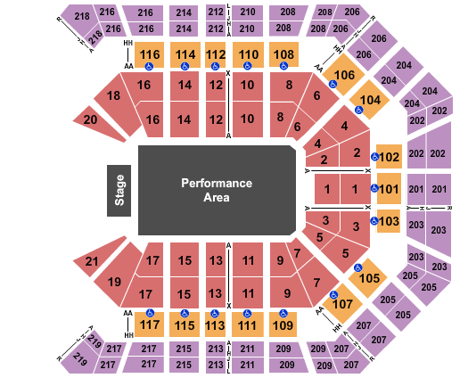 seating chart for MGM Grand Garden Arena Pepe Aguilar - eventticketscenter.com