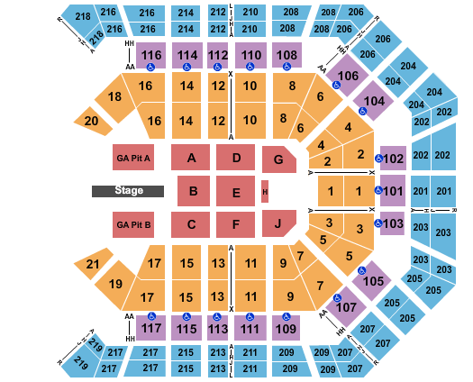 MGM Grand Garden Arena Post Malone Seating Chart