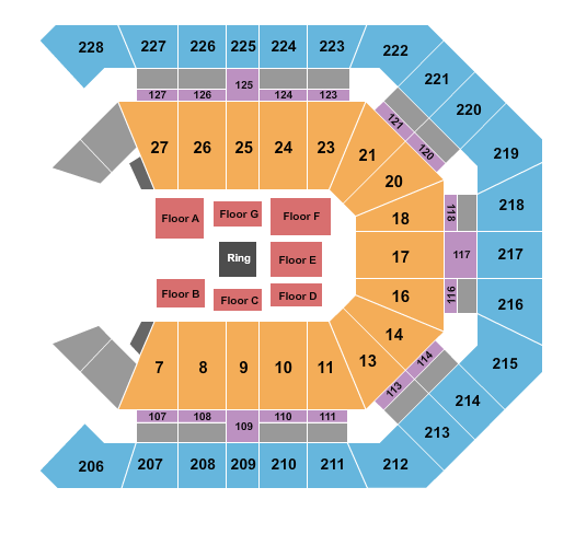 MGM Grand Garden Arena Wrestling - AEW Seating Chart