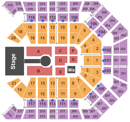 MGM Grand Garden Arena ACDC Seating Chart
