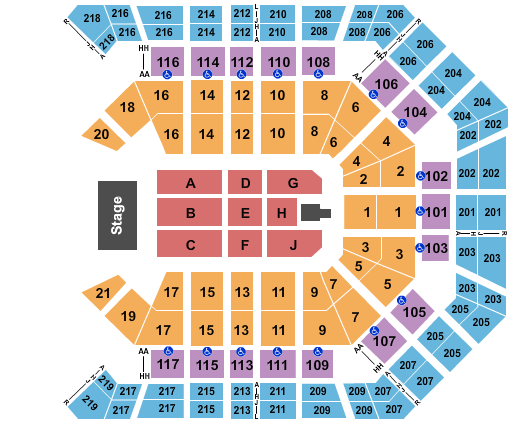 MGM Grand Garden Arena Andrea Bocelli Seating Chart