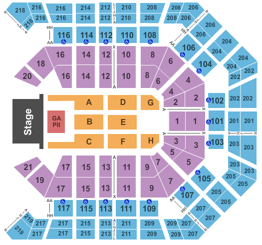 MGM Grand Garden Arena Bad Boy Family Reunion Seating Chart