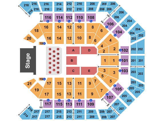 MGM Grand Garden Arena Banda MS Seating Chart