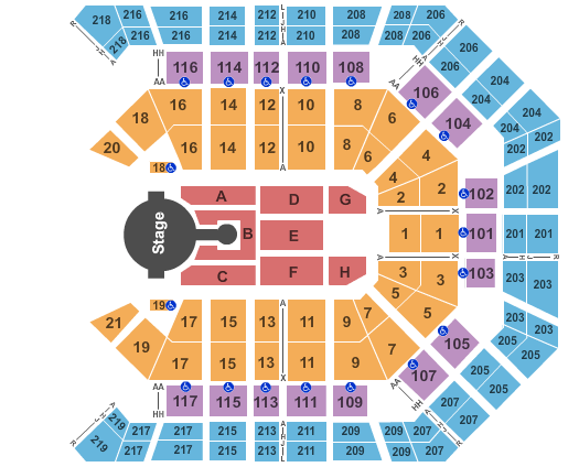 MGM Grand Garden Arena Blake Shelton Seating Chart