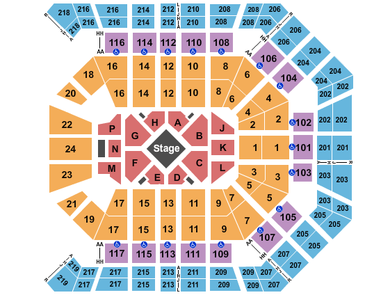 MGM Grand Garden Arena Center Stage 2 Seating Chart