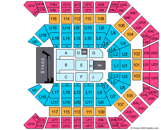 MGM Grand Garden Arena Dave Matthews Band Seating Chart