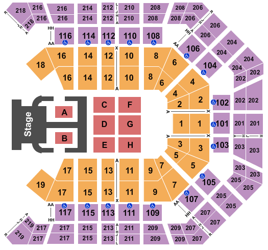 MGM Grand Garden Arena Dude Perfect Seating Chart