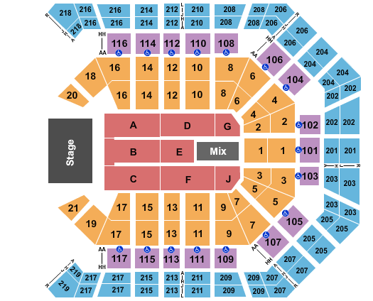 MGM Grand Garden Arena Endstage 4 Seating Chart