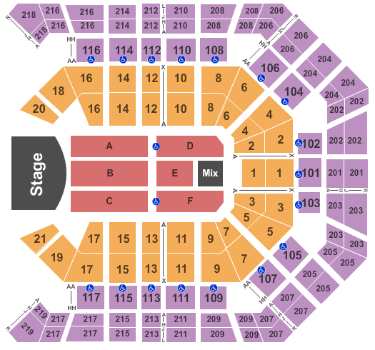 MGM Grand Garden Arena Fleetwood Mac Seating Chart