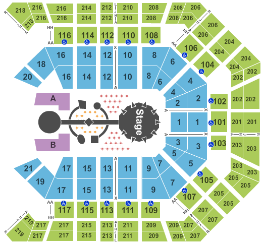MGM Grand Garden Arena Game of Thrones Seating Chart