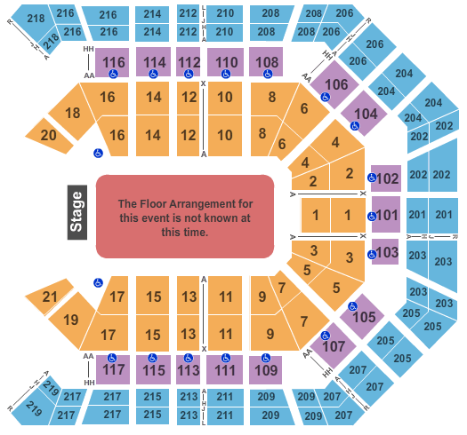seating chart for MGM Grand Garden Arena Generic Floor - eventticketscenter.com