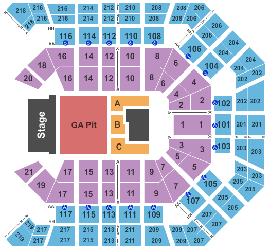 MGM Grand Garden Arena Green Day Seating Chart