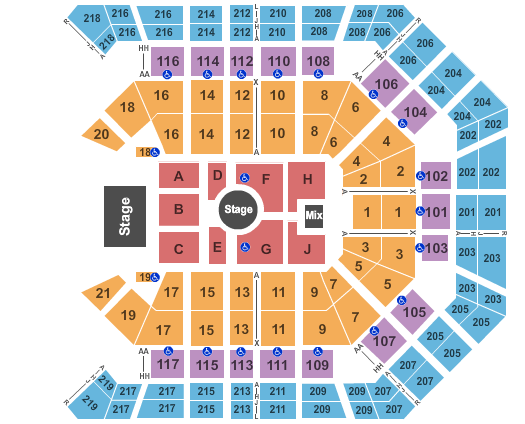 MGM Grand Garden Arena J Cole Seating Chart
