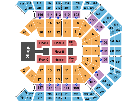 MGM Grand Garden Arena JJ Lin Seating Chart