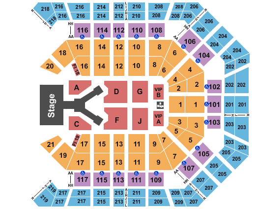 MGM Grand Garden Arena Jonas Brothers 2023 Seating Chart