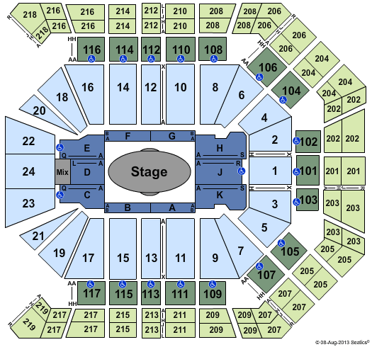 MGM Grand Garden Arena Josh Groban Seating Chart
