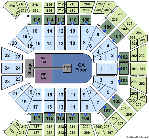 MGM Grand Garden Arena Kanye West Seating Chart