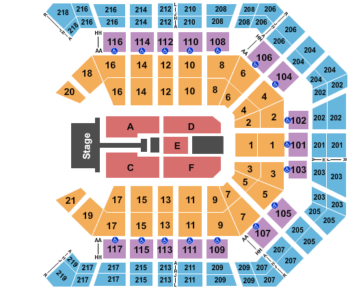 MGM Grand Garden Arena Mana Seating Chart