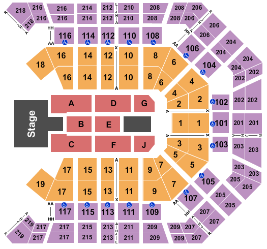 MGM Grand Garden Arena Marca MP Seating Chart