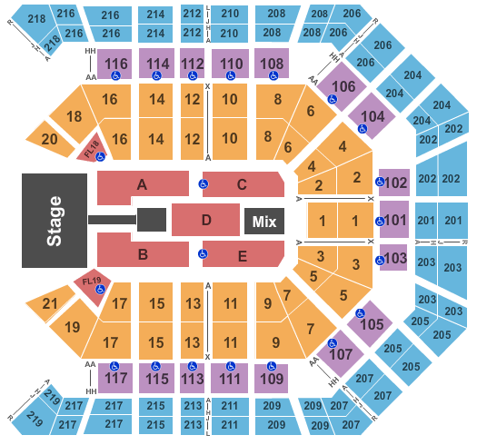 MGM Grand Garden Arena Michael Buble Seating Chart