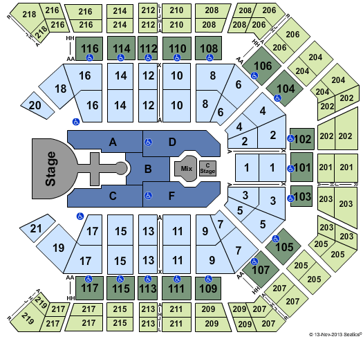 MGM Grand Garden Arena Miley Cyrus Seating Chart