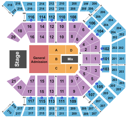 MGM Grand Garden Arena Pearl Jam Seating Chart