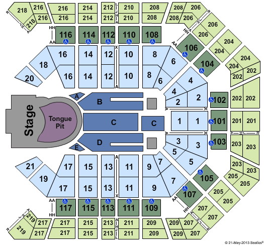 MGM Grand Garden Arena Rolling Stones Seating Chart