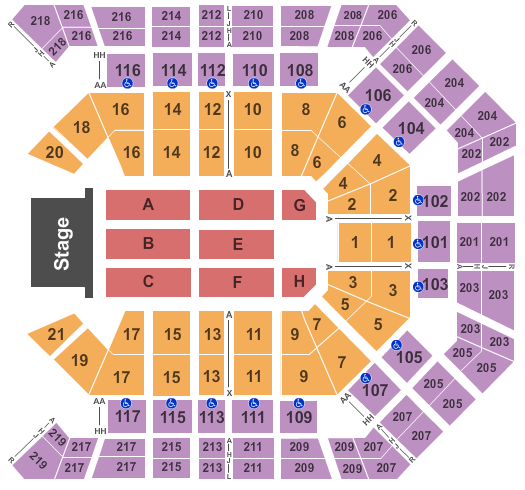 MGM Grand Garden Arena Tim McGraw Seating Chart