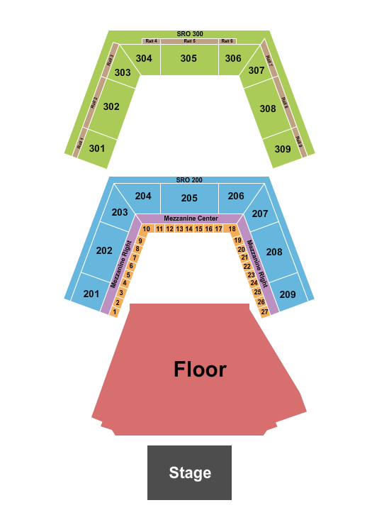 MGM Music Hall at Fenway Park Endstage GA Floor Seating Chart