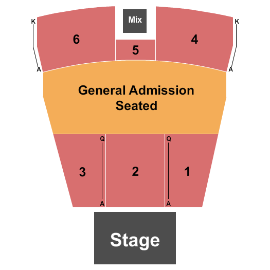 MGM Northfield Park - Center Stage Endstage GA/Rsvd Seating Chart