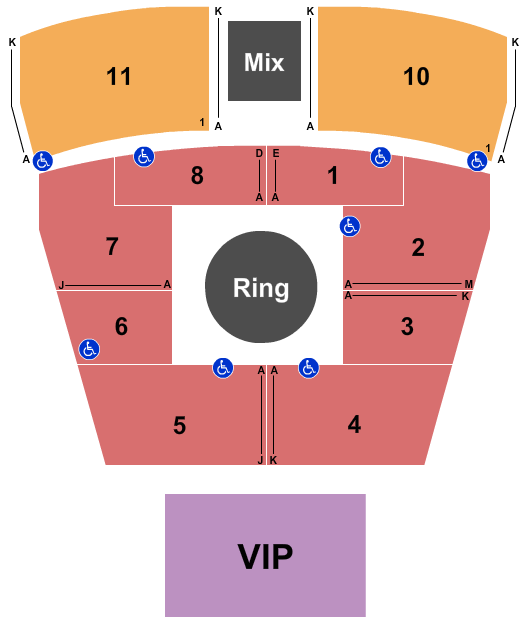 MGM Northfield Park - Center Stage Boxing Seating Chart