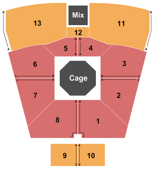 MGM Northfield Park - Center Stage MMA Seating Chart