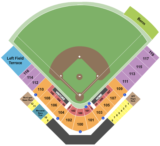 MGM Park Baseball Seating Chart
