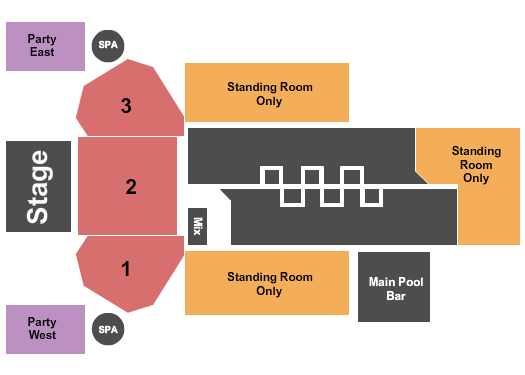 M Resort Spa Casino Endstage RSV/GA Seating Chart
