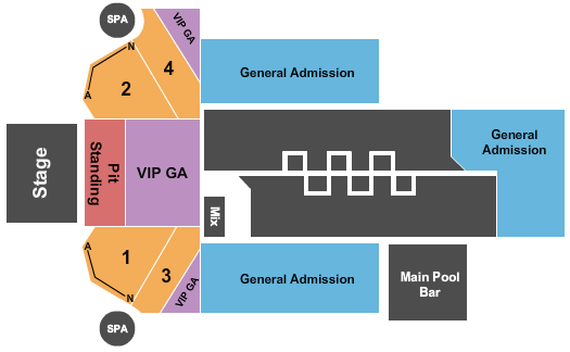 M Resort Spa Casino Endstage Seating Chart