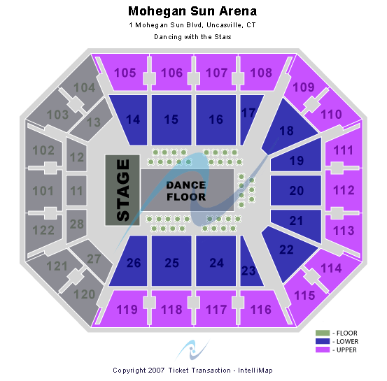 Mohegan Sun Arena - CT Dancing With the Stars Seating Chart