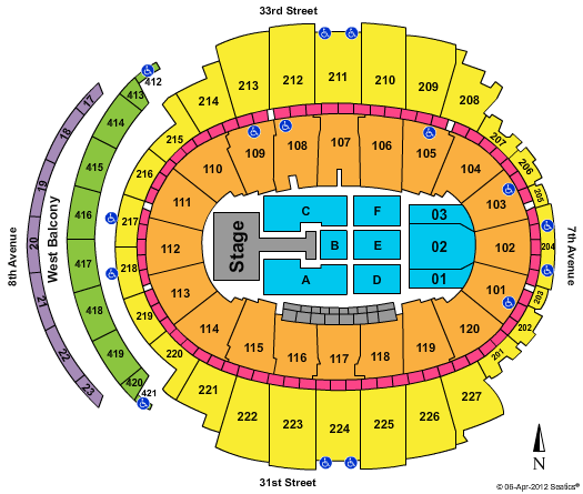 Madison Square Garden One Direction - Phase 2 Seating Chart