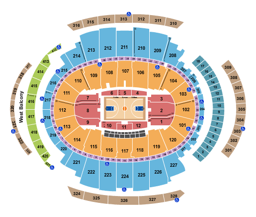 Square Garden Basketball Seating Chart