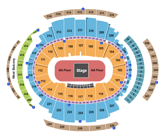 Madison Square Garden Center  Stage Seating Chart