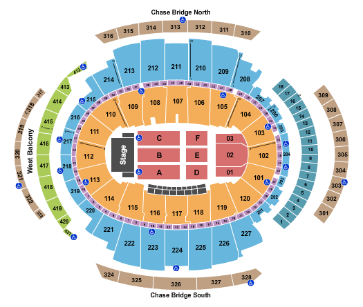 Madison Square Garden End Stage Concert Seating Chart