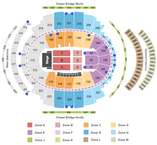 Madison Square Garden End Stage Int Zone Seating Chart