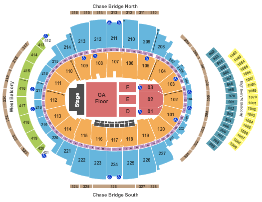 Madison Square Garden Concert Front GA 2015 Seating Chart