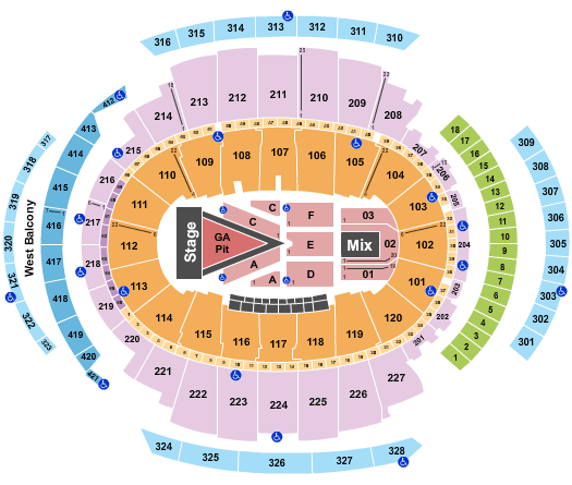 Madison Square Garden Fall Out Boy Seating Chart