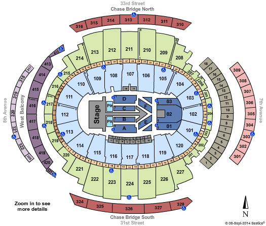 Madison Square Garden Maroon 5 Seating Chart