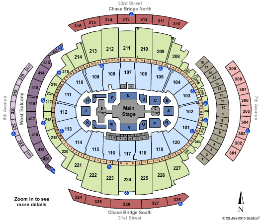 Madison Square Garden NKOTB Seating Chart