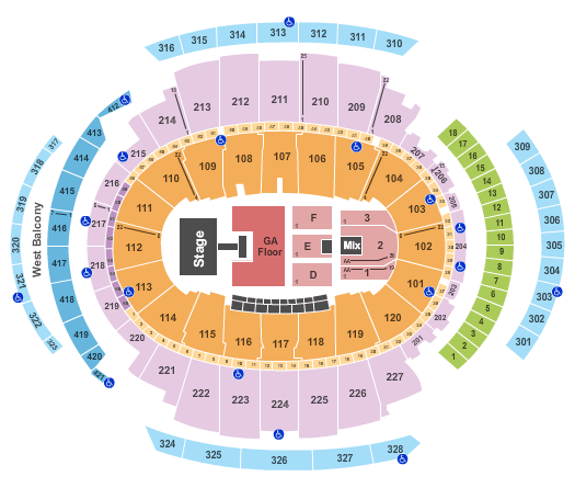 Madison Square Garden Sam Hunt Seating Chart