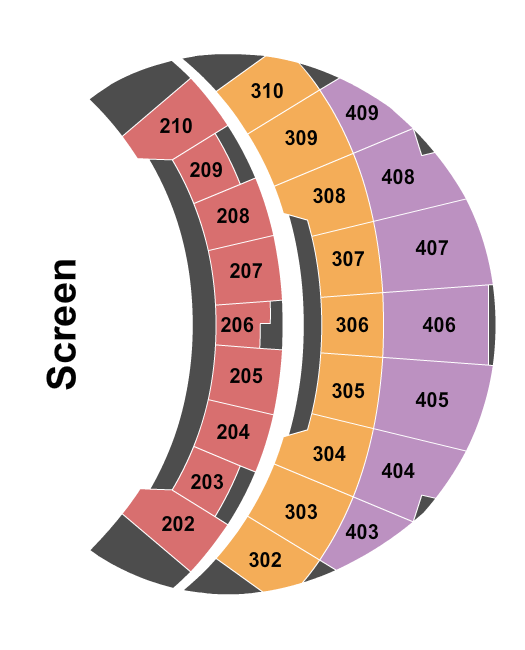 The Sphere At the Venetian Las Vegas End Stage Seating Chart